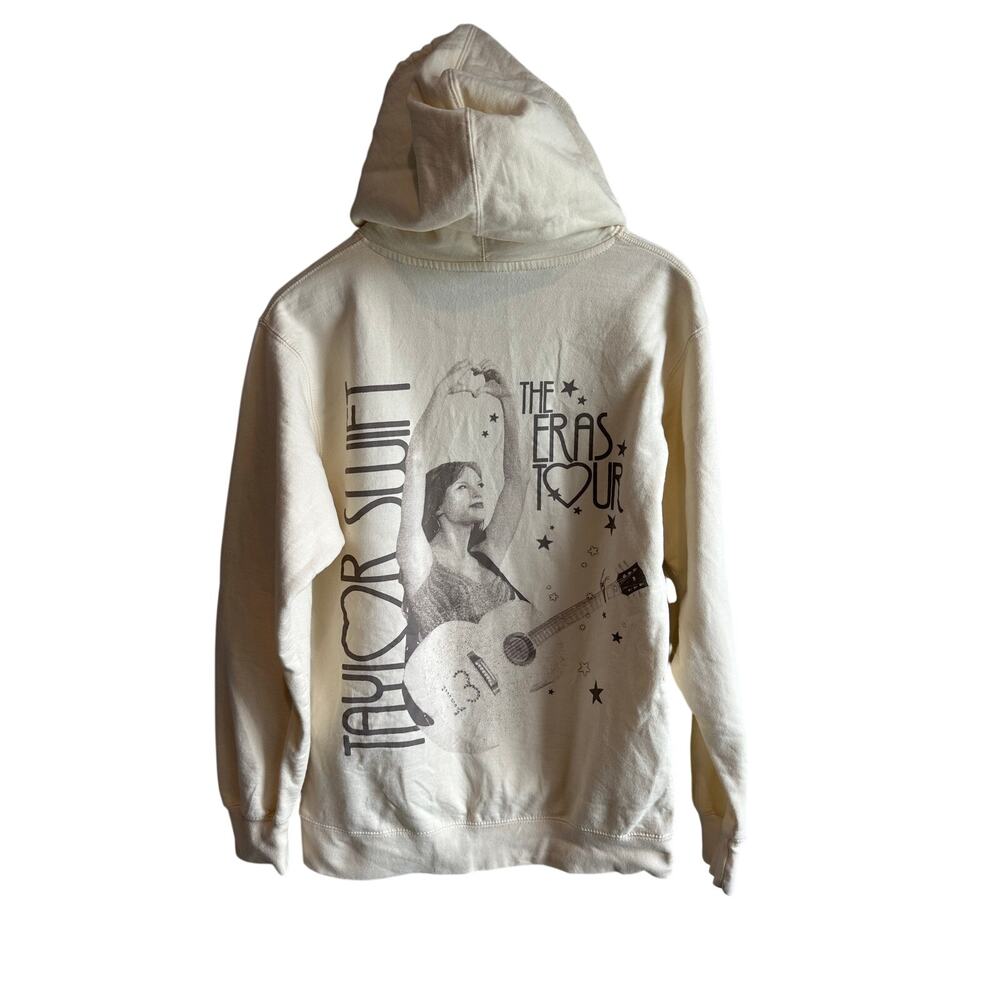 Taylor Swift The Eras Tour Cream Hoodie Heart Hands Fearless S